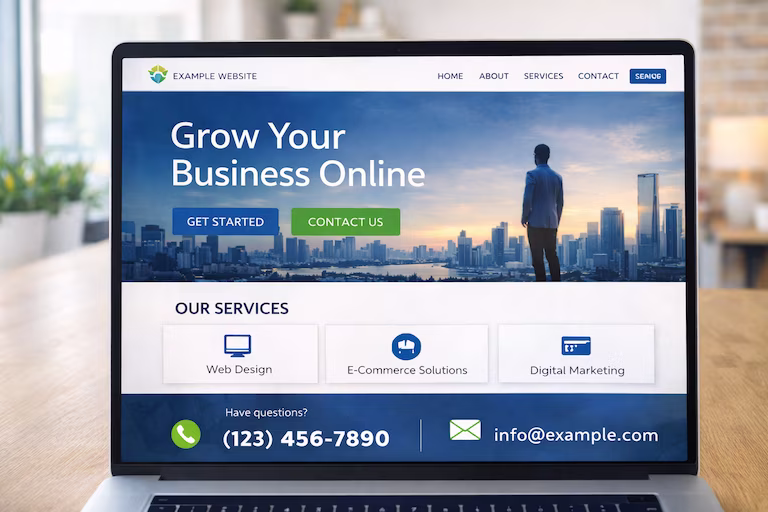 High-converting small business website with clear call-to-action buttons and professional design